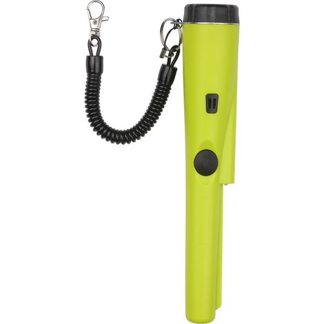 Detector de metales portátil Pinpointer, herramienta para la búsqueda de tesoros con zumbador, vibración y ajuste automático, con funda para cinturón (verde).