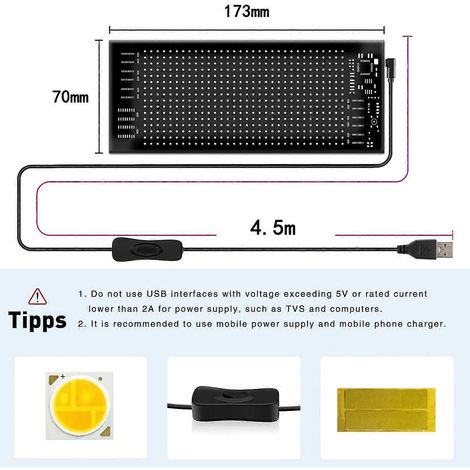 Flexibles LED-Display mit App- und Bluetooth-Steuerung für Autowerbung, vollfarbig, intelligenter Fahrzeugaufkleber, Softscreen