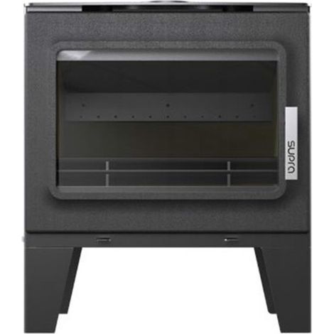 Supra – Poêle à bois fonte 6.1kW double combustion – Évacuation des fumées arrière ou dessus – Rendement 77,7% – FR9016760B (1/4)