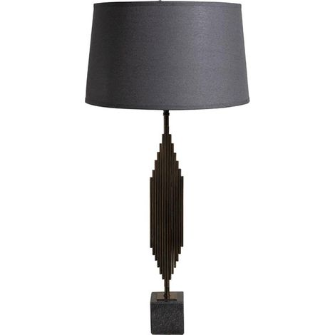 Lampe base marbre noir orgue 81x40cm