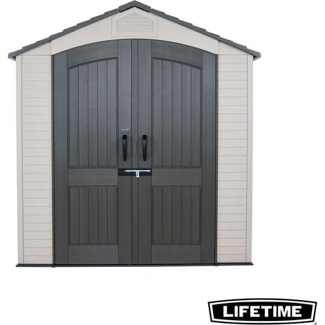 Lifetime – Abri de jardin métal ultra-résistant 214x213x227 cm – Acier galvanisé traité UV100 – Résistant aux intempéries – Double porte avec serrure (1/5)