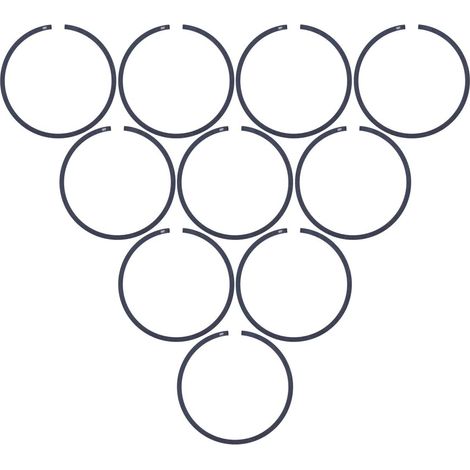 10 pièces/lot Segment de piston 45 mm x 1,2 mm pour Husqvarna 350 353 351 346 346XP CS2502 JONSERED CS2152 Tronçonneuse pour piston type 2 segments (1/5)