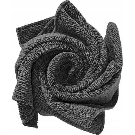 5 toallas de microfibra para lavar y secar coches, 300 g, 30 cm, color negro