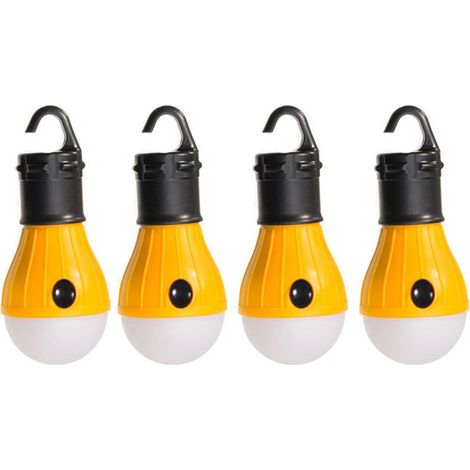 Ampoule pour tente de camping, équipement de camping, convient pour le camping, la randonnée et les excursions en autonomie, crochet jaune (1/5)