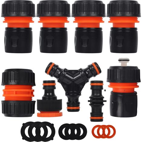 16 Pièces Raccord Tuyau, Connecteur Rapide 19mm, Séparateur Y, Robinet Filetage, Jardinage Lavage (1/5)