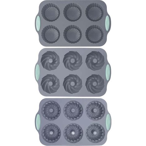 de 3 bacs à glaçons en silicone flexible avec design couronne (1/5)