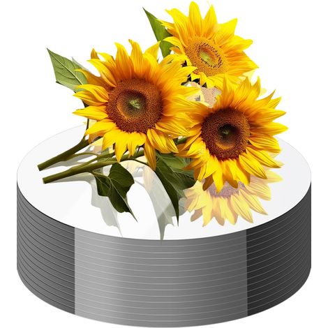 Lot de 9 miroirs ronds en acrylique pour décorations de table, miroirs muraux, bougeoirs muraux, décorations de table pour mariages, fêtes prénatales, Noël (25 cm, 30 cm) (1/5)