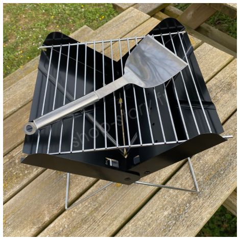 Spatule Inox pour Plancha et Barbecue avec Manche Ergonomique (1/5)