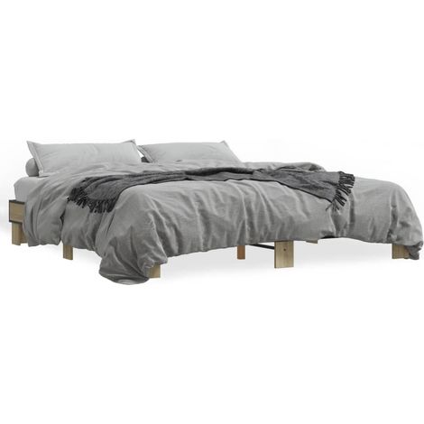 Maison Exclusive - Bettgestell Sonoma-Eiche 200x200 cm Holzwerkst