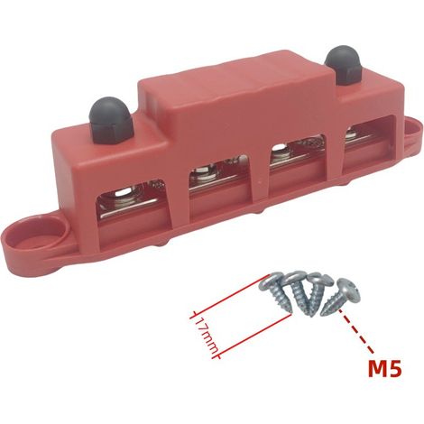 Rote und schwarze Stromschiene für Autos und Yachten M8M10, Hochstrom-Verdrahtungsbolzen-Set GK-045 (1/4)