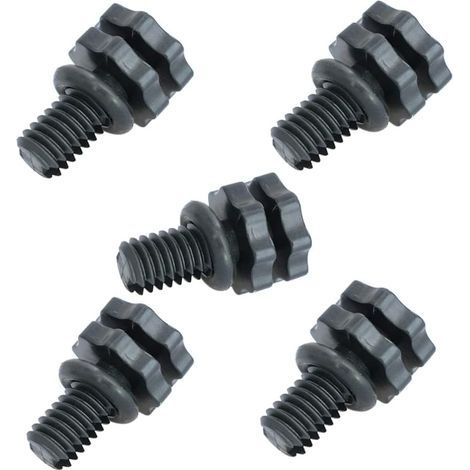 Set mit 5 schwarzen, verstellbaren Lüftungsdüsen mit O-Ring für Kartuschenfilter in Schwimmbädern, Pumpen, Waschbecken und Whirlpools