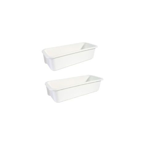 Lot de 2 paniers coulissants pour armoire de salle de bain, étagères coulissantes pour tiroirs de rangement sous l'évier de la cuisine ou dans un espace restreint (blanc)