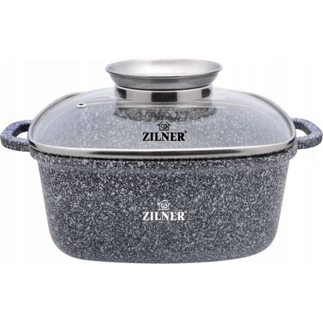 Casseruola quadrata da 3,5 l (22 cm) Zilner, grigia, modello ZL-7058 (1/5)