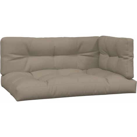 Cojines para palets 3 unidades tela gris taupé vidaXL (1/5)