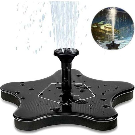 Elektrischer Solarbrunnen, Solarwasserpumpe, Solarpanelpumpe, 1,4-W-Schwimmpumpe für die Gartenbewässerung im Freien für Garten, Terrasse, Vogelbereich, Teich, Schwimmbad und Garten-/Zierteiche (1/4)