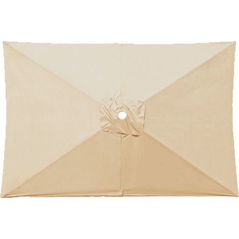 Parasol de remplacement, parasol de jardin rectangulaire, 3 x 2 m, compatible avec 6 baleines (beige) (1/3)