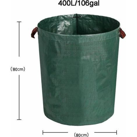 Royaluxe - Garden waste bags, large capacity garden waste bags, garden bins, bags, 400L type Outdoor (1/4)