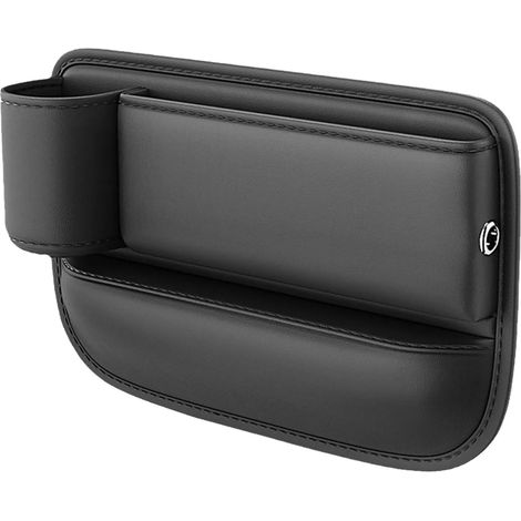 (Gobelet d'eau à gauche) Organisateur d'espace pour siège auto Accessoires intérieurs de voiture Combleur d'espace pour siège avant Compatible avec Huawei, Samsung, Redmi, BMW et VW (1/5)