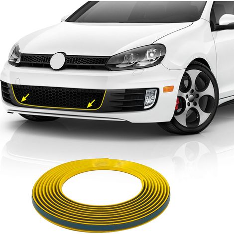 Profilo Adesivo per Dam Paraurti Volkswagen Golf 6 con Biadesivo 3M APT - Colore: GIALLO - Confezione: ANTERIORE