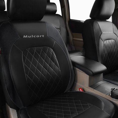 Housses de siège de voiture en cuir PU, 9 pièces, protection universelle, ensemble complet d'accessoires d'intérieur Automobile pour véhicule SUV (1/5)