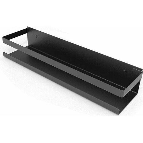 No-Drill Shower Shelf, Bathroom Shelf in SUS304 Stainless Steel, Matte Black - 30 cm (1/4)