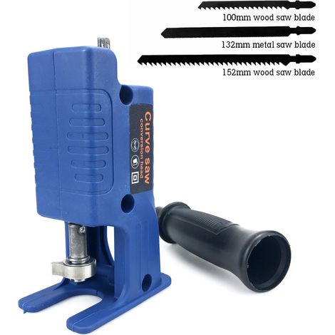 Scie alternative électrique bleue Scie sauteuse électrique, perceuse électrique, scie électrique, machine de coupe multifonctionnelle, mandrin pour scie sauteuse, accessoires pour mini-outils portatif (1/5)