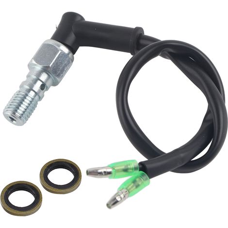 Eosnow Interrupteur de feu stop hydraulique universel pour moto, ensemble arrière avec rondelles (M10x1,25)