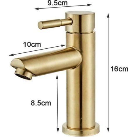 Mitigeur de lavabo - - Deux voies - Chromé - Monotrou ø32–35 mm - Économie d'eau 30% (1/4)