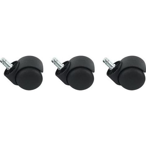 50-mm-Bürostuhlrollen – 5er-Set – Schwarz (1/5)