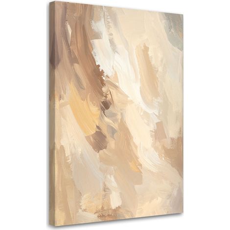 Tableaux, Peinture abstraite pastel imitation dans les tons beiges,20x30 (1/4)