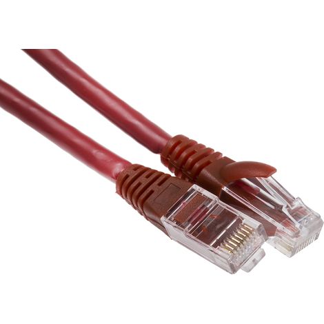 Câble cat 6 Avec connecteur / , U/UTP, gaine LSZH Rouge, 500mm ( Prix pour 1 )