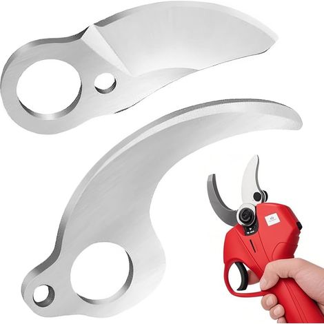 2 Pièces Lames de Rechange pour Sécateur Électrique, Lame Fixe et Lame Mobile, 28mm, 1 Paire (1/5)