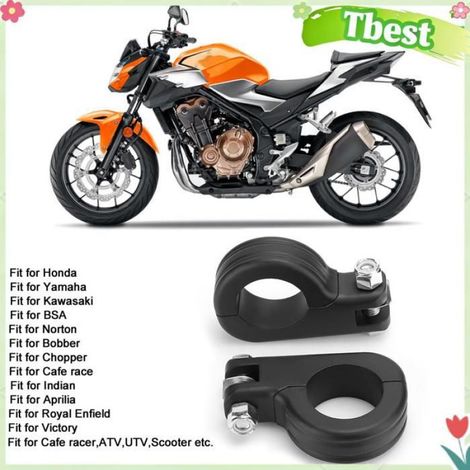 HURRISE pince de bas de pied HURRISE Support de basculement (Galvanoplastie) 1 Paire De Supports De moto pedales Noire (1/5)