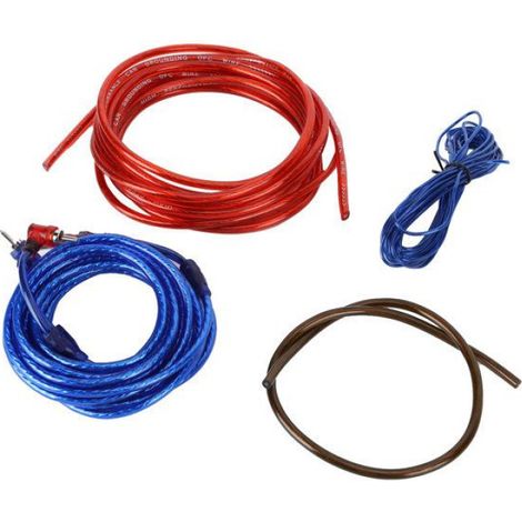 Kit De Câblage Audio - Câble D Amplificateur Pour Voiture - Compatible Amplificateurs Puissance Et Caisses De Basses - 10 Pièces (1/5)