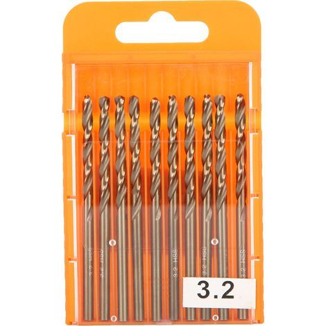 20 Pcs Drill Bit High Speed Steel Hole Drilling Tool for Stainless Steel Angle Iron3.2mm (1/5)