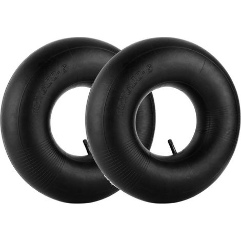 15x6.00-6 Chambres à air de Roue Brouette, 2 Pièces Tubes Intérieurs de Remplacement avec Valve Droite pour Chariots à main, Tondeuses, Tracteur à pelouse, ATV, Voiturette de golf, etc