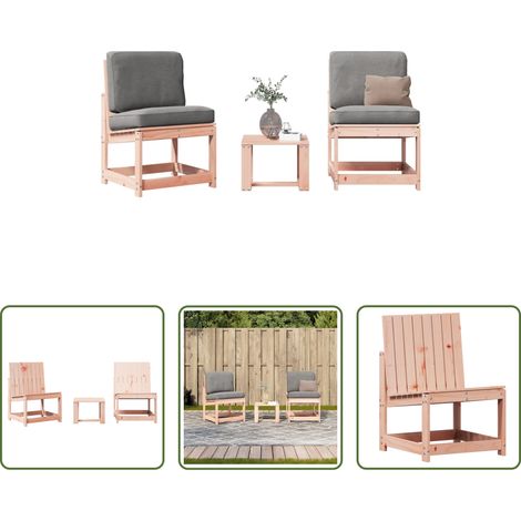 Holzgartenmöbel - 3-tlg. Garten-Lounge-Set Massivholz Douglasie (1/5)