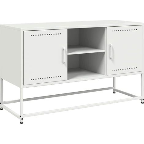 Maison Exclusive - TV-Schrank Weiß 100,5x39x60,5 cm Stahl