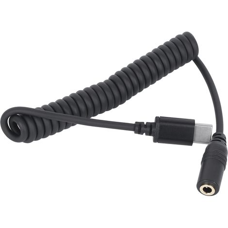 Câble adaptateur de microphone à ressort pour téléphone, câble de connexion audio pour appareils Android avec port Type-C (1/5)