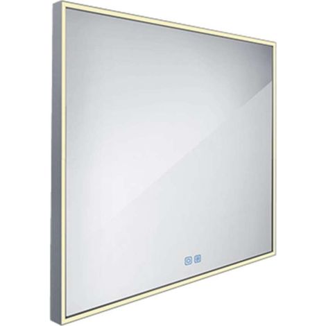 Nimco - Specchio con illuminazione LED, 60x60 cm, sensore touch, alluminio ZP 13066VX (1/5)