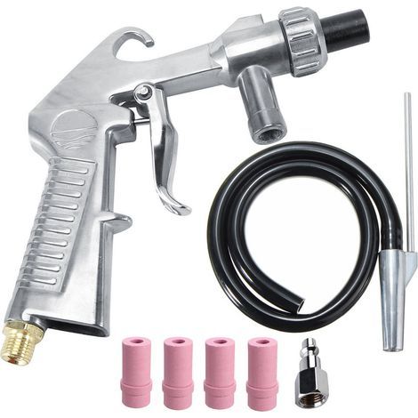 Kit de sablage pour sablage - Siphon d'alimentation - Buse de pistolet à rouille - Enlève le sable abrasif pour armoires de sablage (1/4)