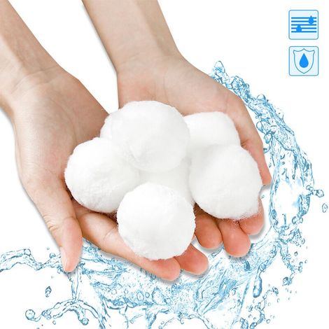 Balles filtrantes pour piscine - 1400 g - Pour système de filtration à sable - Remplace 25 kg de sable filtrant, convient pour la piscine, pompe de filtration (1400 g) (1/5)