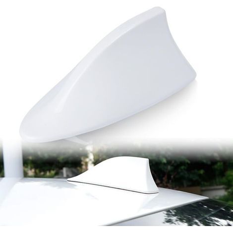 Antenne Voiture Requin, Antenne Requin, Améliorer Le Signal du Véhicule pour Voitures, Voiture FM/AM Base Étanche, Accessoire Voiture, Améliorer Le Signal(Blanc) (1/5)