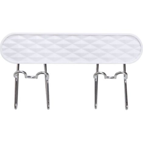 Porte-Gobelet Mural Brosse à Dents Organisateur de Brosse à Dents Rack de Stockage de Brosse à Dents Blanc (Doubles Rangées)(Blanc) (1/5)