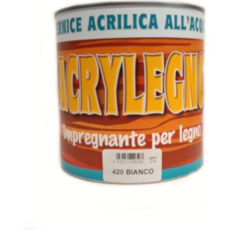 Acrylegno 420 Blanc peinture acrylique à base d&039eau pour bois 750ml intérieur extérieur - Maxi (1/2)