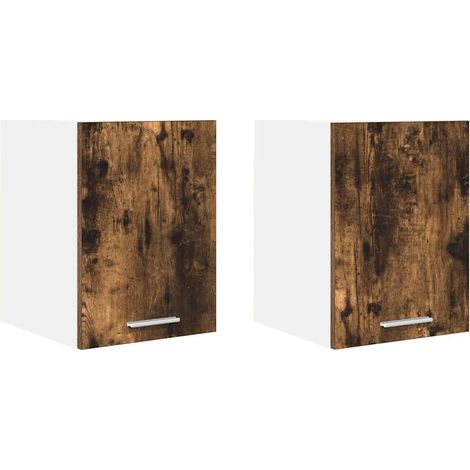 Set di 2 pensili sospesi eleganti interni spaziosi 30 x 31 x 40 cm in legno ingegnerizzato bianco 020053170