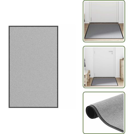 vidaXL Paillasson Gris 90x150 cm (1/5)