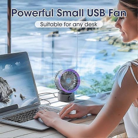 HONORNIC - Mini ventilateur de bureau USB, petit ventilateur pour tablette (1/4)