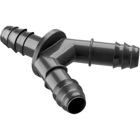 Raccord Y 2 Voies 16 Mm - Raccord Cannelé Pour Installation D'Arrosage Enterré - Compatible Plomberie Professionnelle