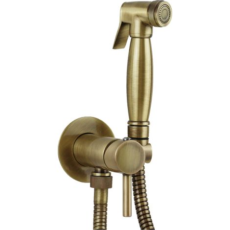 Set bidet con miscelatore e doccia in ottone finitura bronzo Pollini Acqua Desing D09181203OA Bronzo